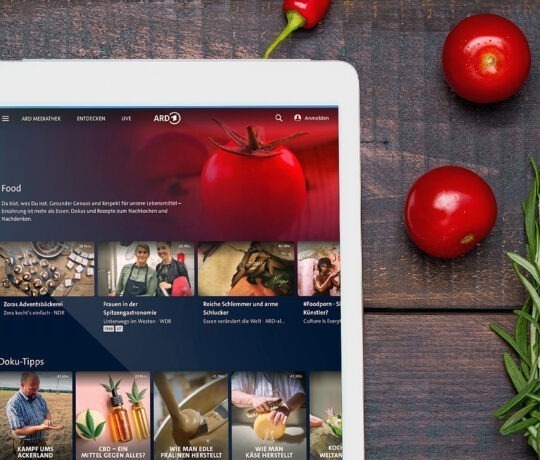 ARD Mediathek startet neue Themenwelt "Food"