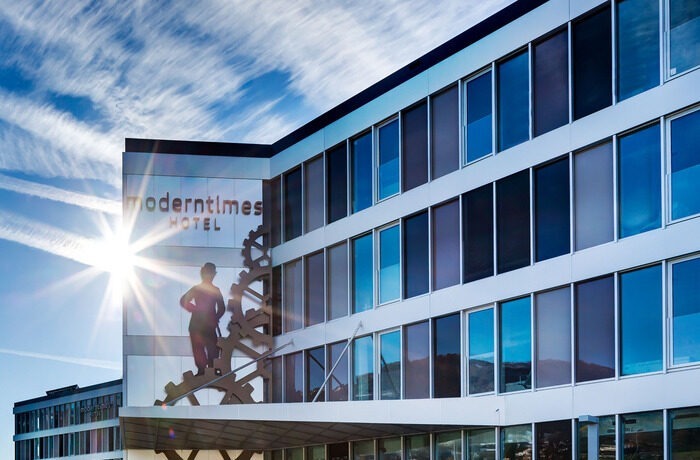 Das Modern Times Hotel im schweizerischen Vevey