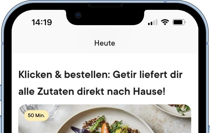 Kitchen Stories liefert die Rezepte, Getir die Zutaten - mit einem Klick in Minutenschnelle nach Hause