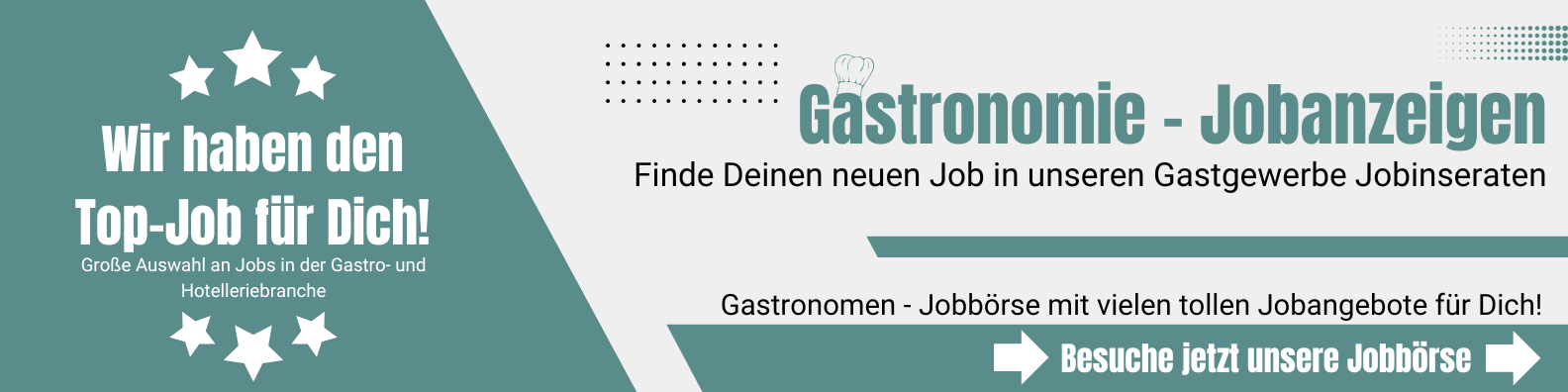 Jobangebote finden im Gastgewerbe